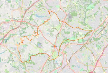 Street map of Johns Creek, Georgia, showing the city limits