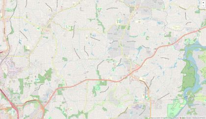 Street map of East Cobb, Georgia, showing the city limits