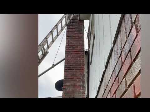 Anglin's chimney pulling away repair, video 4 of 4