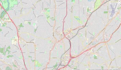 Street map of Buckhead, Georgia, showing the city limits