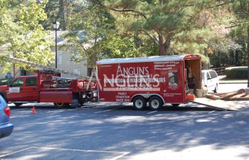 anglin's truck with a trailer