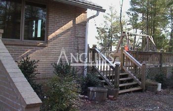 a house with a patio