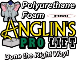 banner with text: Polyurethane Foam HMI Anglin's PRO LIFT Done the Right Way! HMI