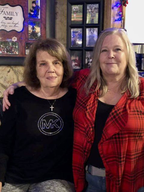 Sandra Anglin (left) with daughter Sherry Anglin (right)